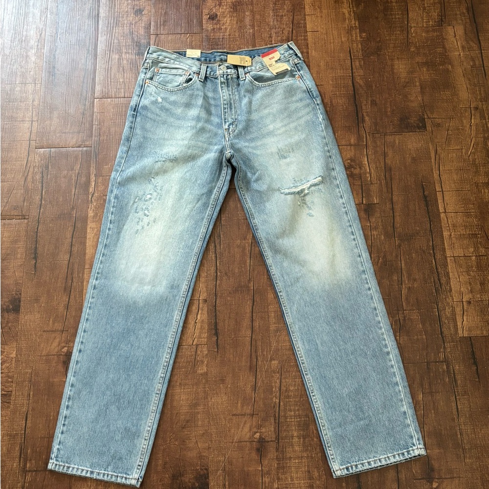 Levi's Classic Blue 550 Relaxed Fit Jeans distressed W33 L30